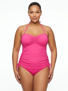 Tommy Bahama Pearl Halter Swimsuit 1 Pc Pink Sz 12 Swimwear Vacay Summer Pool